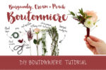 Burgundy Cream Wedding Boutonniere DIY Tutorial