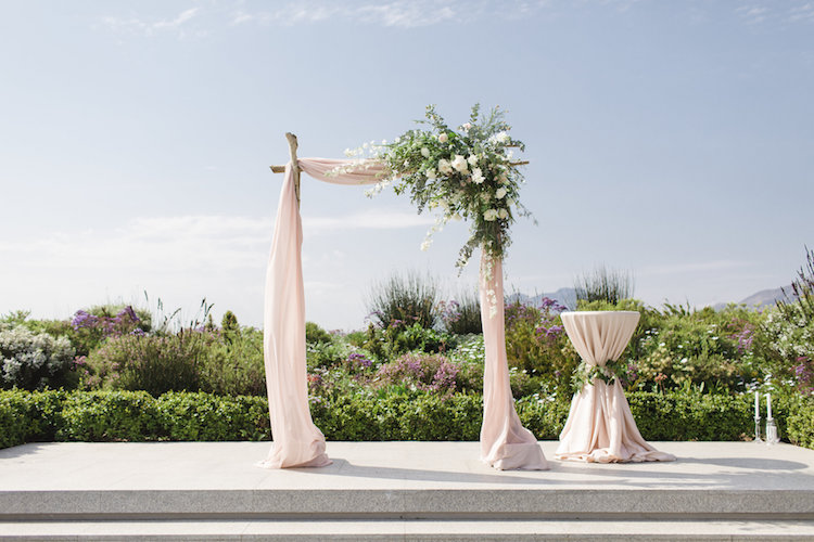 Coral peach and mint green wedding