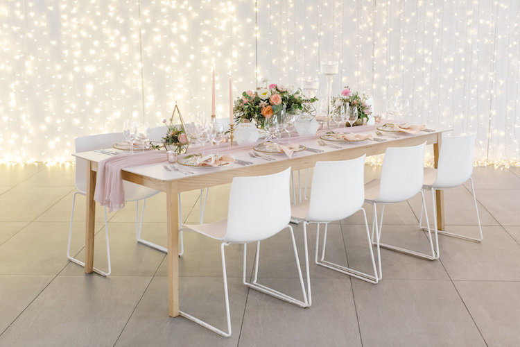 Coral peach and mint green wedding