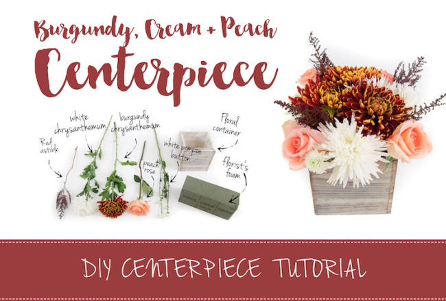 Easy Burgundy + Cream DIY Wedding Centerpiece Tutorial