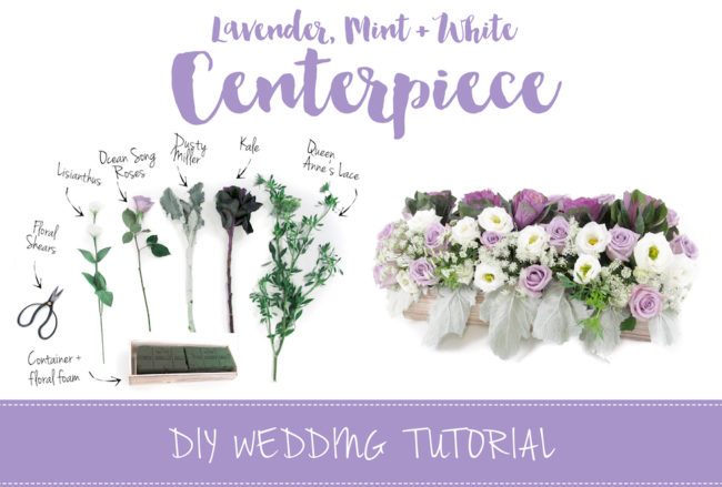 Sweet + Simple Lavender Mint & White DIY Wedding Centerpiece Tutorial