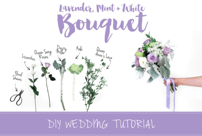 Sweet + Simple Lavender Mint & White DIY Bouquet Tutorial