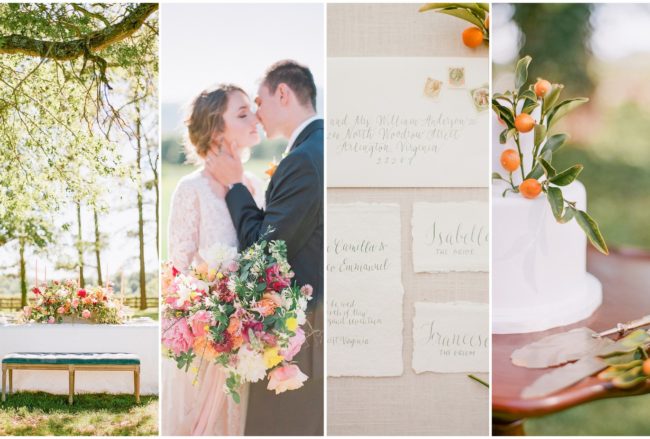 Tangerine Coral Blush Spring Wedding Theme