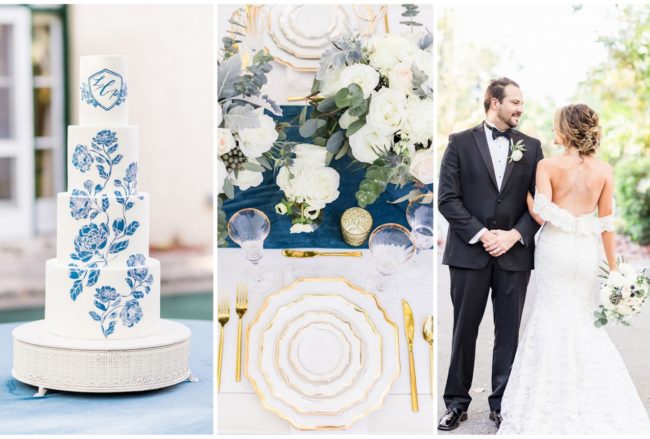 Dreamy Dusty Blue + Gold Wedding Inspiration {Kiste Photography}