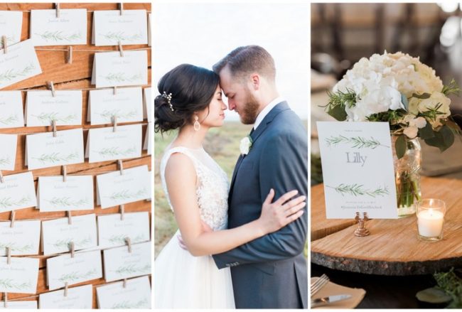 Natural Neutrals: Organic Wedding With Rosemary Details {Jenna Marie Weddings}