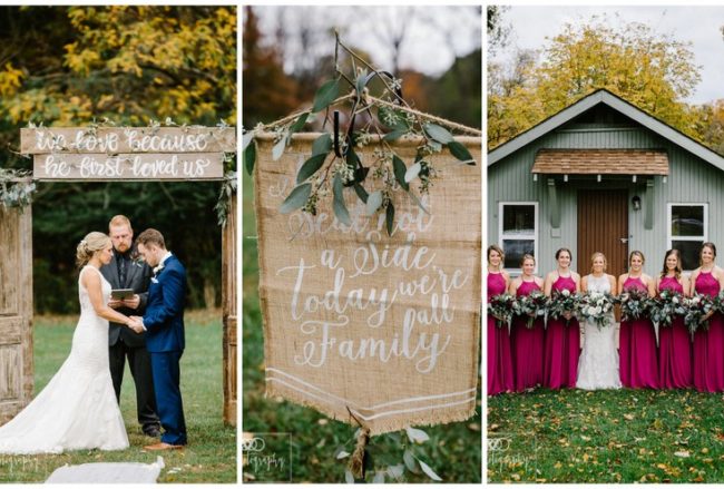 Rustic Fall Barn Wedding in Ohio