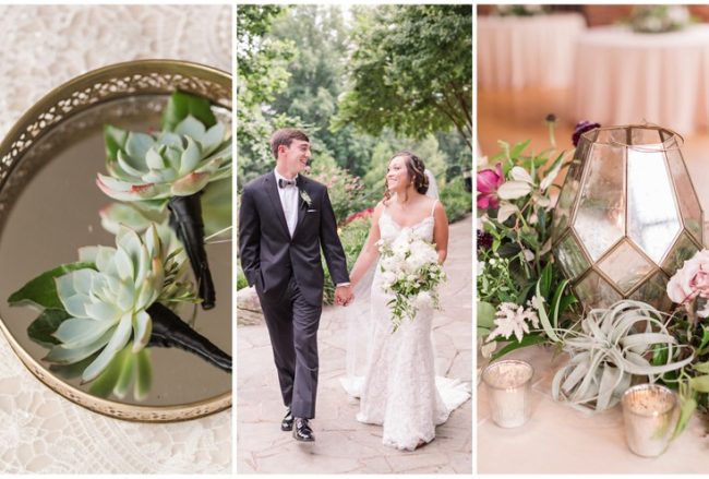 Burgundy, Blush + Gold Wedding with Peony and Succulent Deets {Jennifer Stuart Photography}