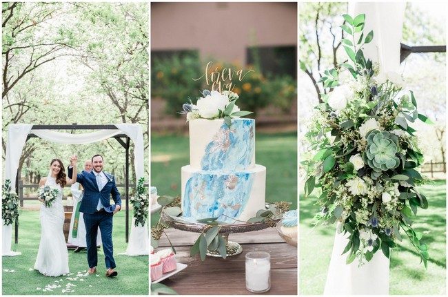 Dusty Blue, Succulent-Filled Arizona Garden Wedding (Venue at the Grove)