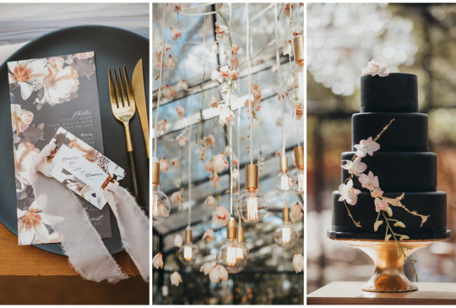 Dramatic + Feminine: Black, Blush and Nude Wedding Ideas