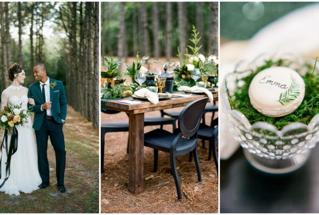 Outdoor Festive Season Wedding Inspiration in the Woods