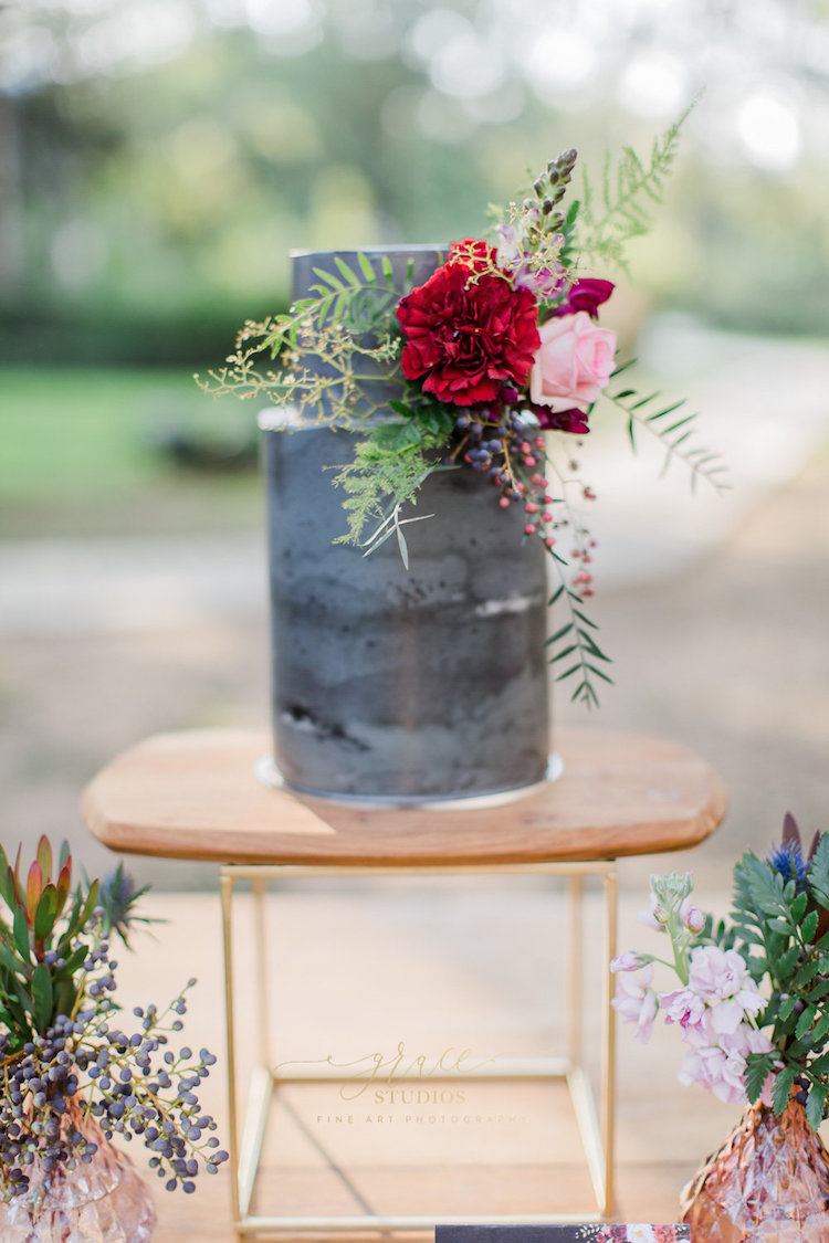 Burgundy Gold   Black Geometric Wedding with Old Hollywood Glam
