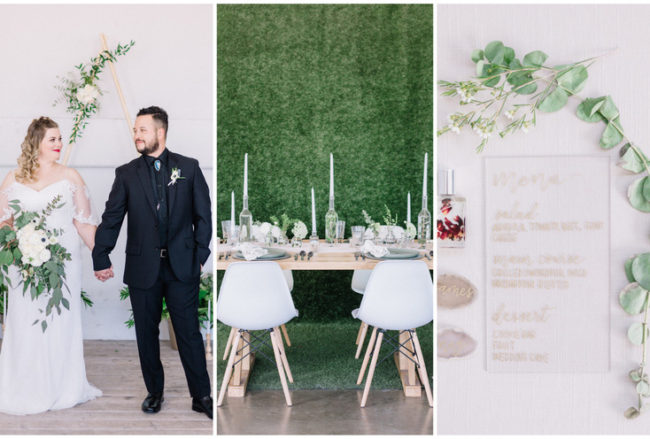Minimalist, Scandinavian-Inspired Greenery Wedding Inspiration