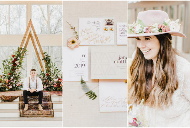 Boho Wedding at Oklahoma’s Glass Chapel with Macrame Deets