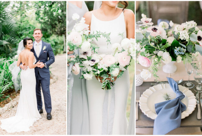 Organic Whimsy: Slate Blue + Blush Pink Spring Wedding