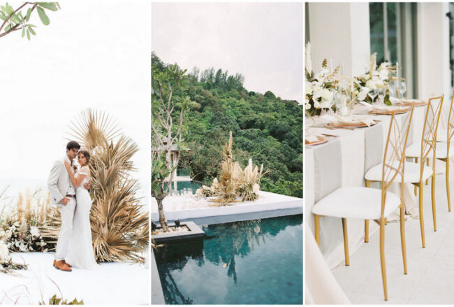 Tropical Elegance: Dried Flowers + Pampas Grass Wedding