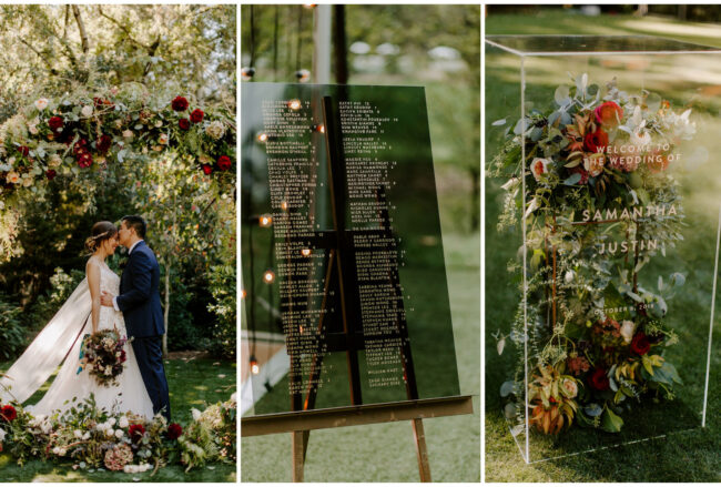 Enchanted Garden Wedding in Modern, Romantic Jewel Tones