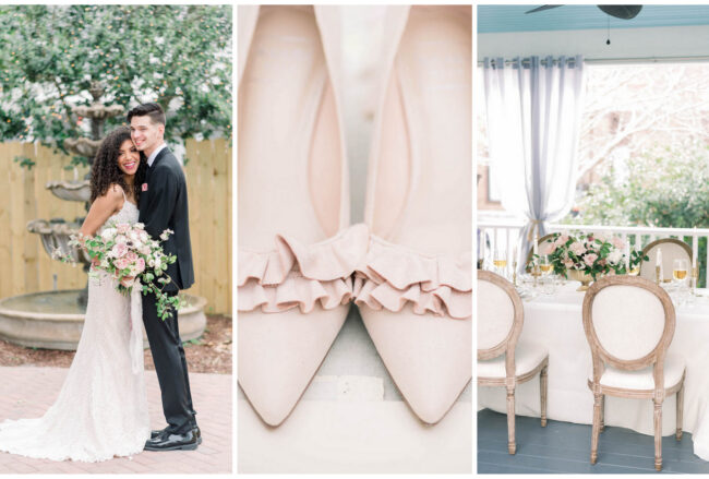 Whimsically Romantic Light Pink + Gold Spring Wedding Details