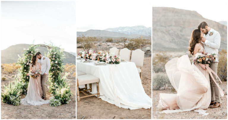 Romantic, Intimate Desert Wedding Inspiration in Las Vegas