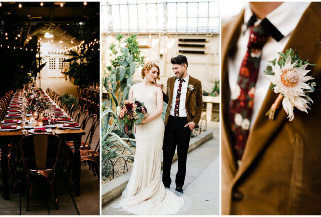 Moody 1920s Conservatory Wedding