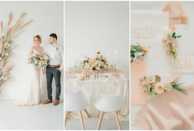 Wild Grass + Whimsy: Peach, Cream + Blush Pampas Grass Wedding