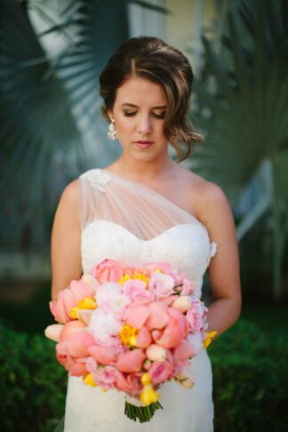 Coral Peony Bouquet