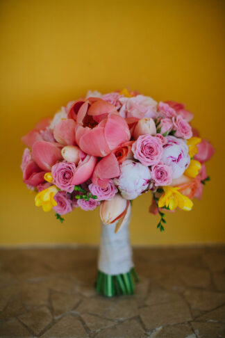 Coral Peony Bouquet