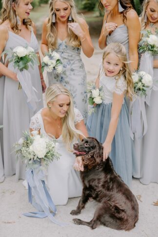 Slate and Light Blue Dog Lovers Wedding