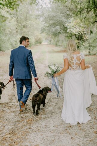 Slate and Light Blue Dog Lovers Wedding