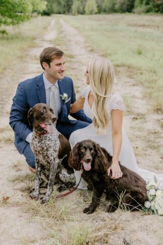 Slate and Light Blue Dog Lovers Wedding