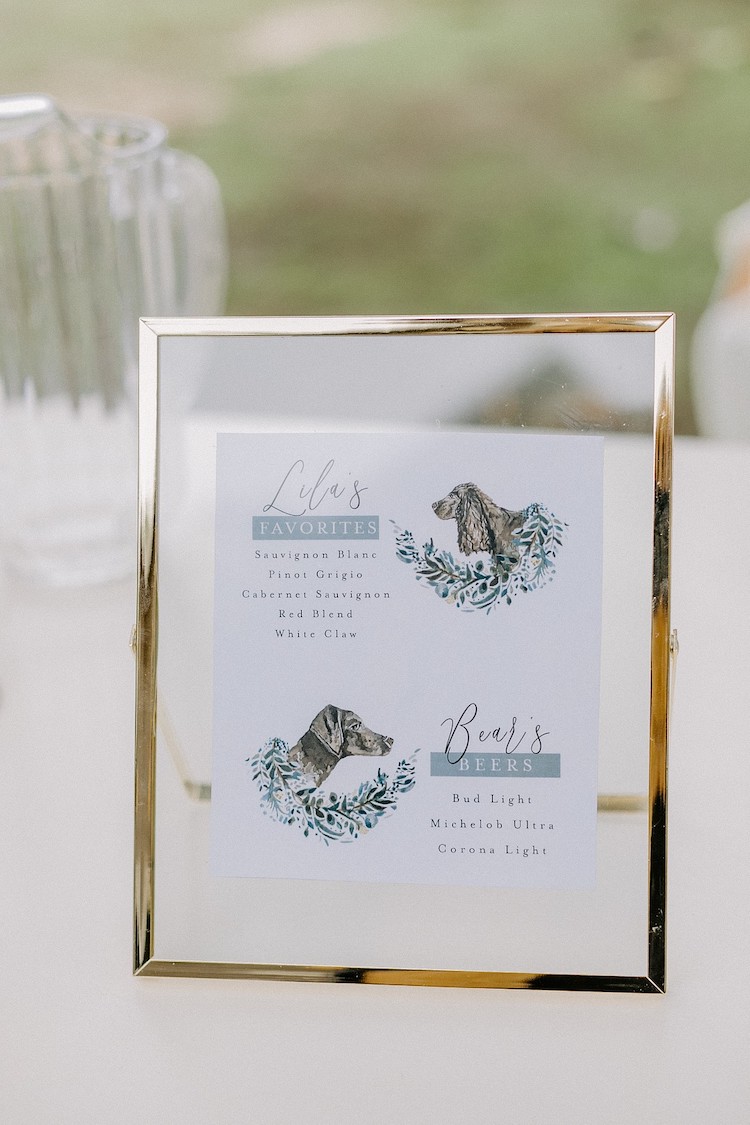 Slate and Light Blue Dog Lovers Wedding