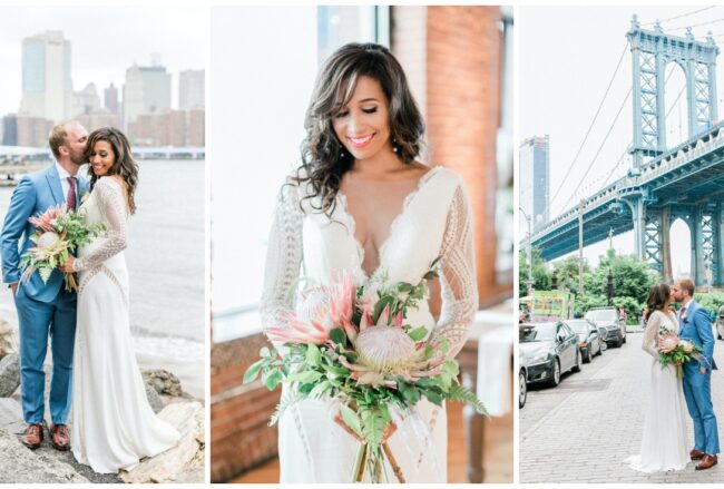 Intimate Brooklyn Wedding with Epic Manhattan Backdrop