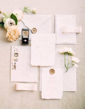 Modern Peach and Gold Wedding