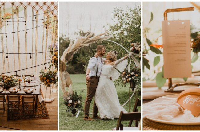 Boho Rustic Outdoor Farm Wedding