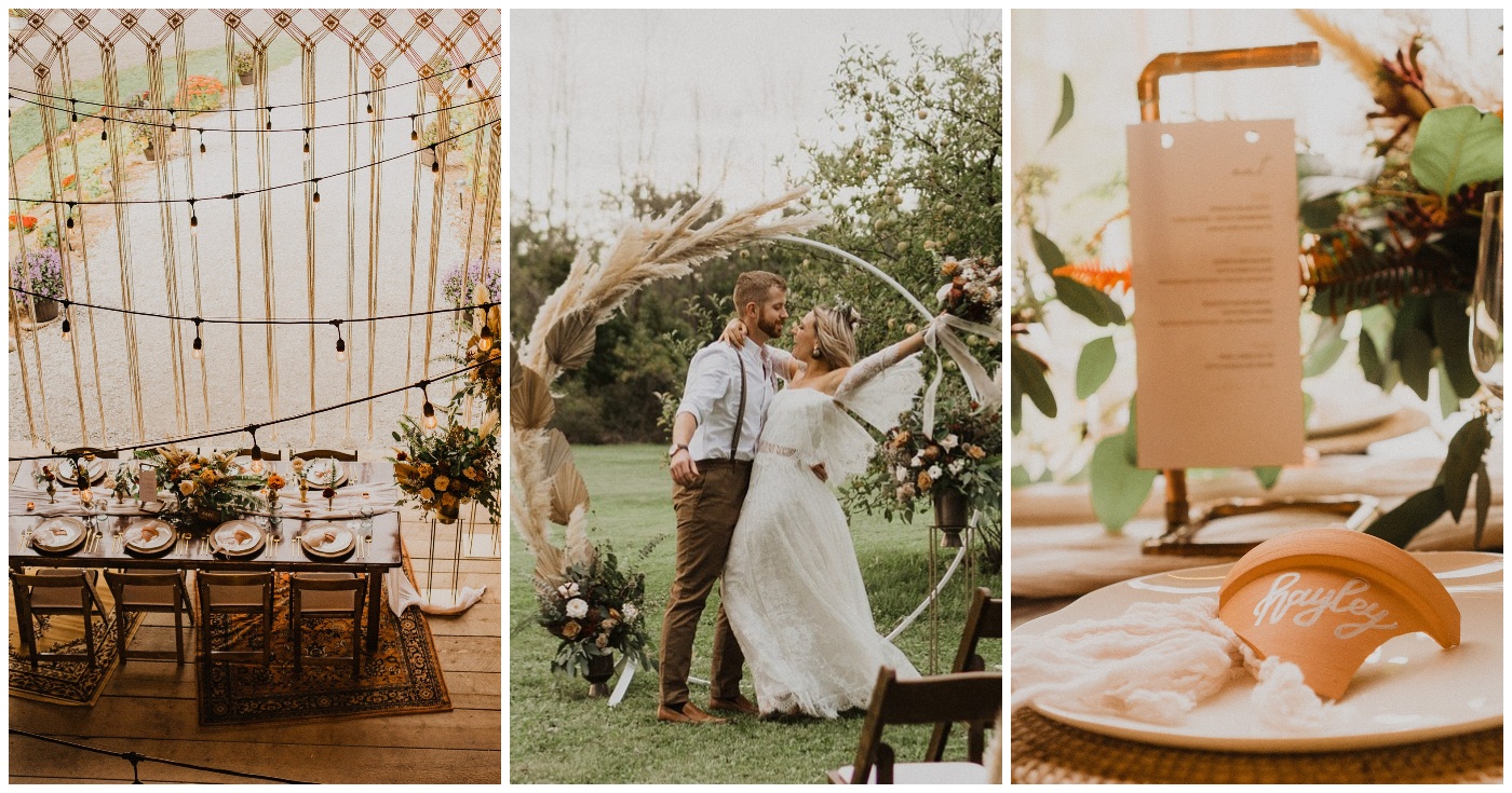 Boho Rustic Outdoor Farm Wedding