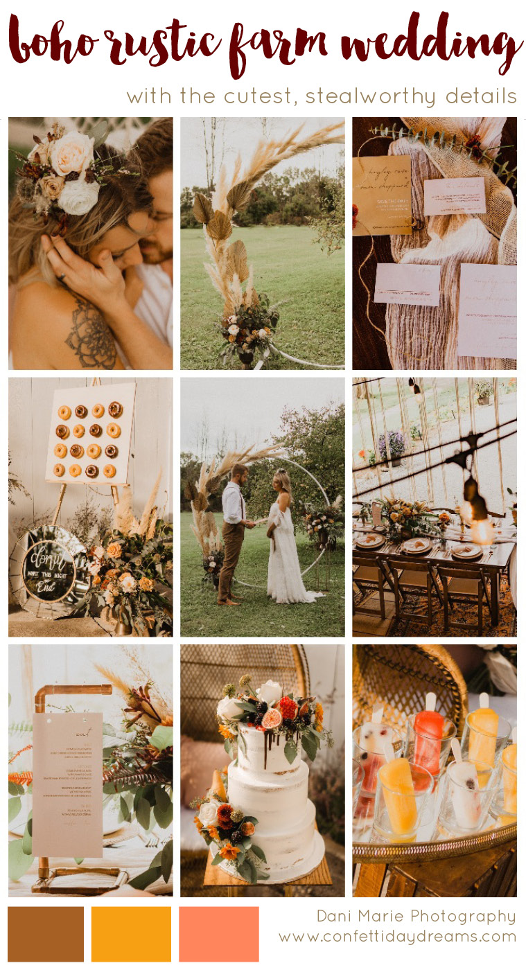 Boho Rustic Outdoor Farm Wedding