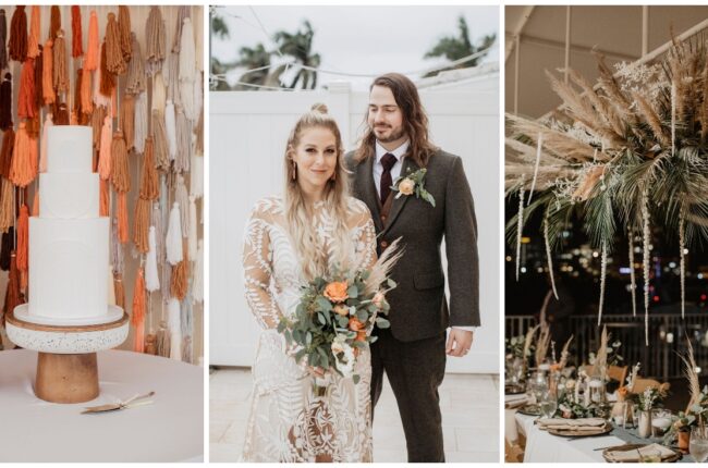 Earthy diy boho Southwestern wedding