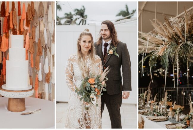 Earthy diy boho Southwestern wedding