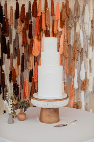 Earthy diy boho Southwestern wedding Cake