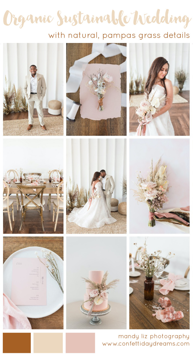 Organic Sustainable Vegan Pampas Grass Wedding 