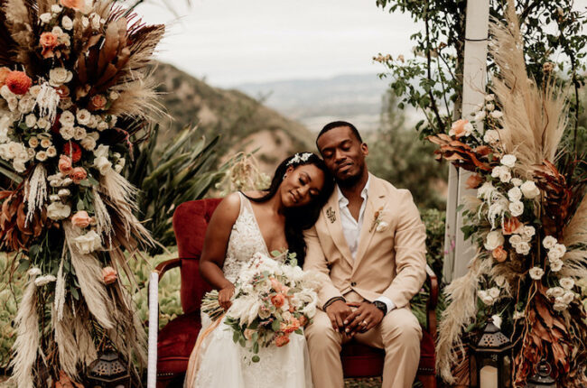 Backyard Boho Micro wedding Elopement