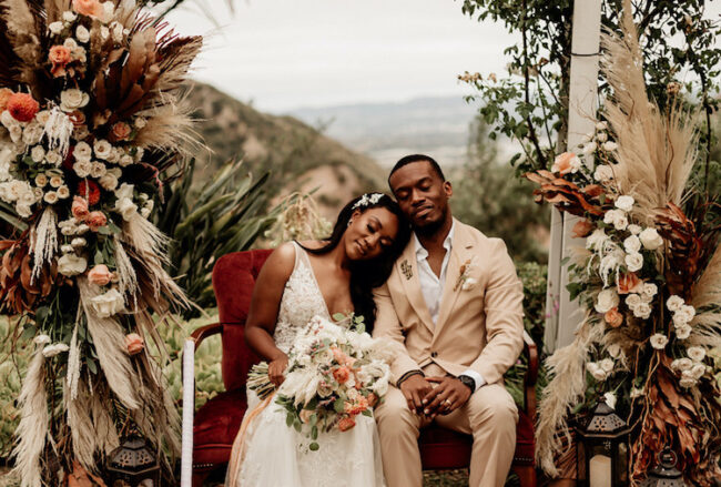 Backyard Boho Micro wedding Elopement