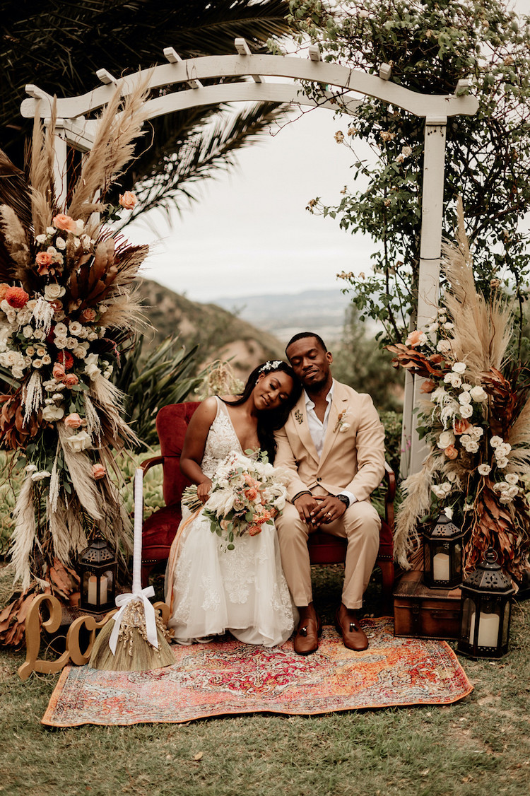 Backyard Boho Micro wedding Elopement