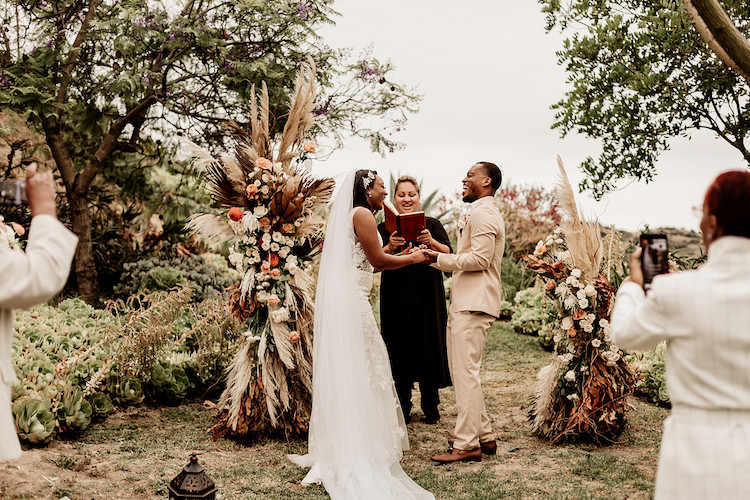 Backyard Boho Micro wedding Elopement