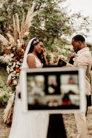 Backyard Boho Micro wedding Elopement