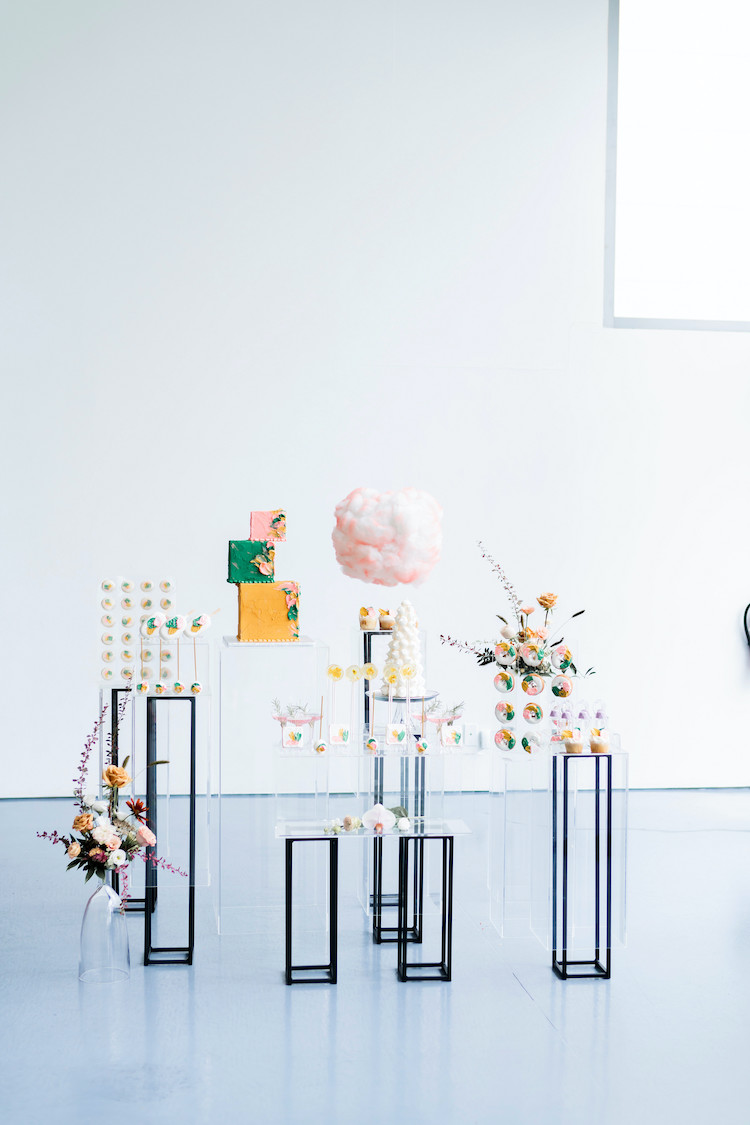 Whimsical Modern Art Gallery Wedding