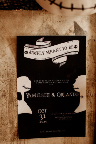 Nightmare Before Christmas Wedding Theme Invitations