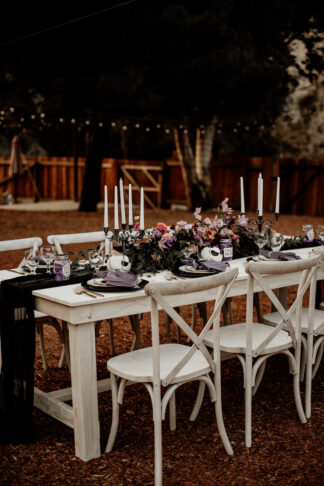 Nightmare Before Christmas Wedding Theme Tablescape