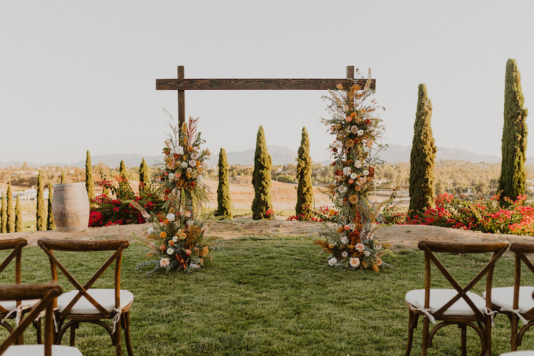 Rust Terracotta Burnt Orange Wedding at Callaway Winery