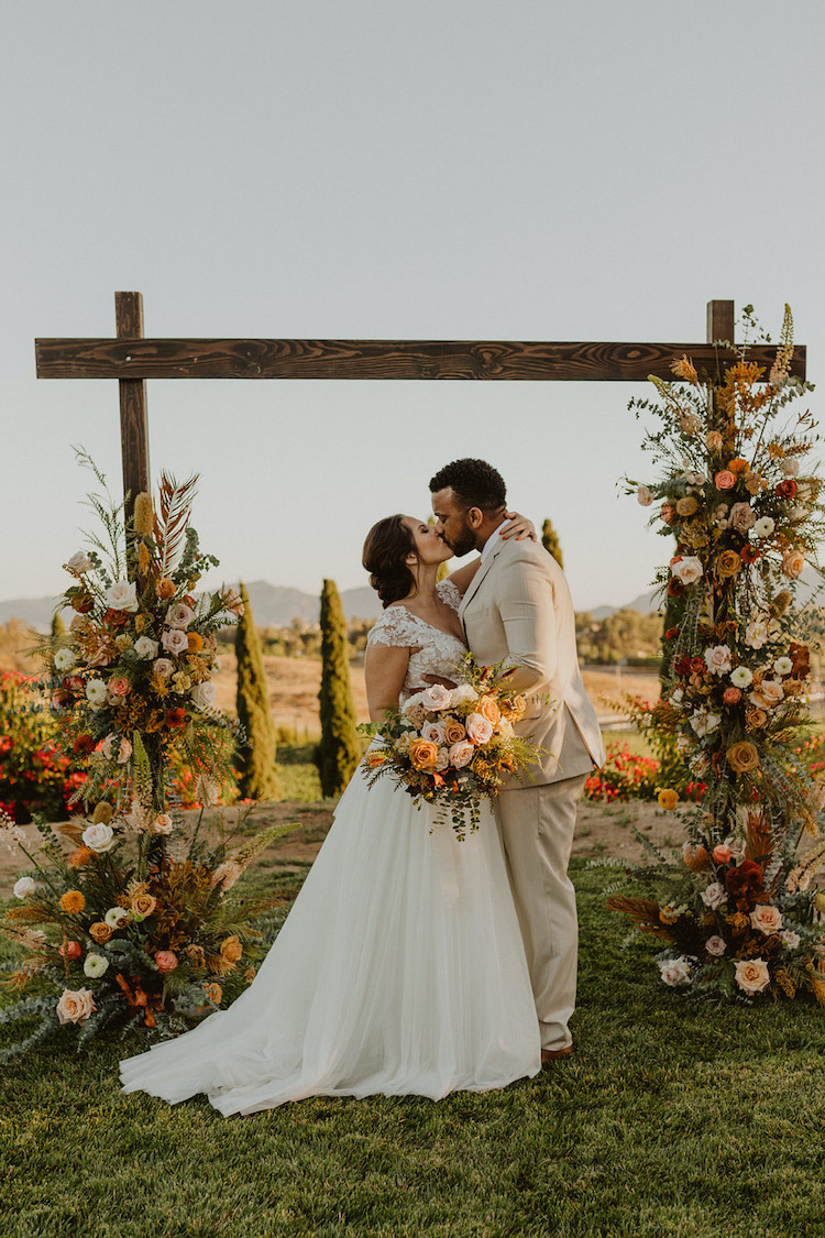 Rust Terracotta Burnt Orange Wedding at Callaway Winery