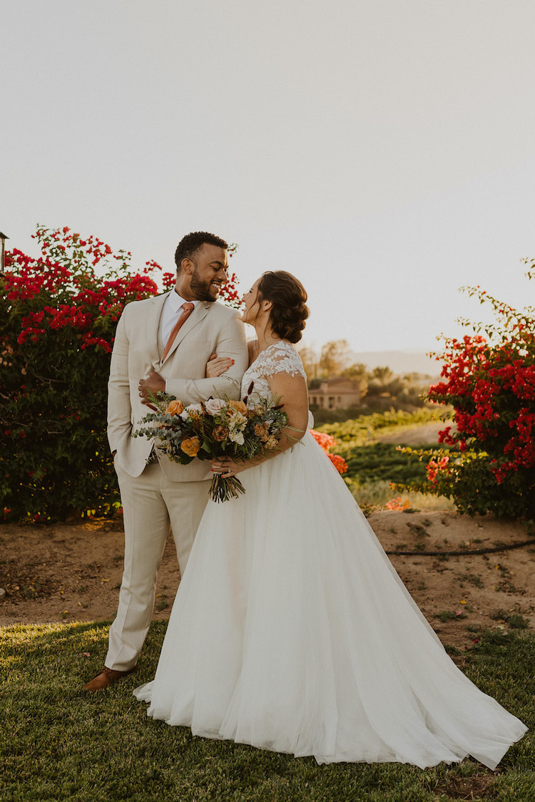 Rust Terracotta + Burnt Orange Sunset Wedding at Callaway Winery